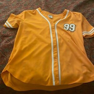 Orange baseball jersey top (number 99)